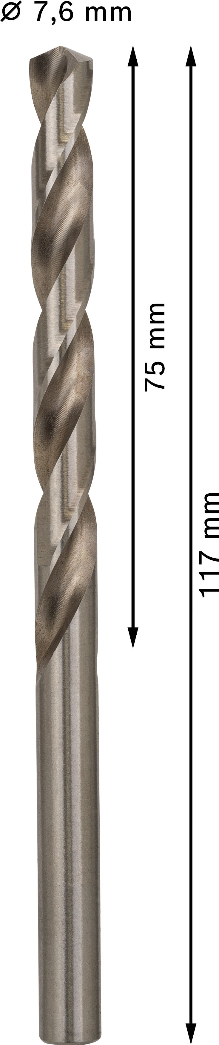 Bosch Twist Drill 7.6 mm HSS-G 135 (10pack)