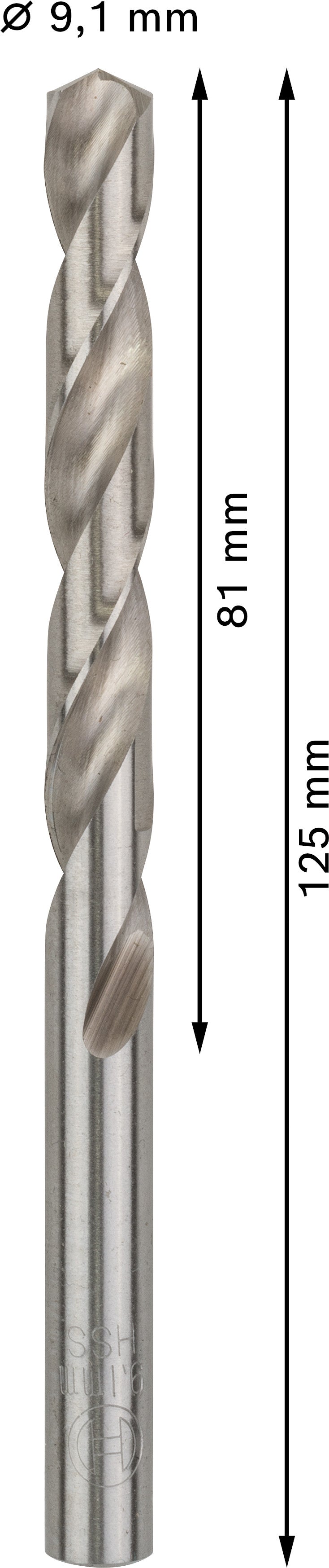 Bosch Twist Drill 9.1 mm HSS-G 135 (5pack)