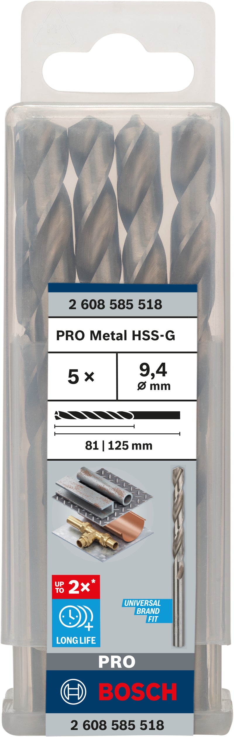 Bosch Twist Drill 9.4 mm HSS-G 135 (5pack)