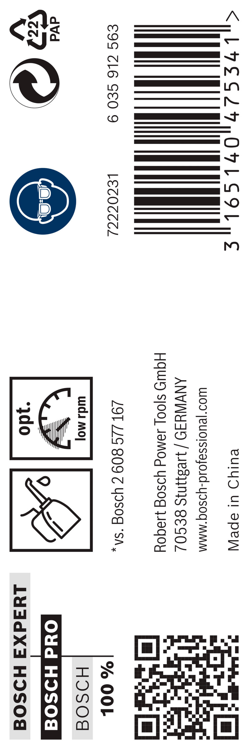 Berbequim helicoidal Bosch 10,9 mm HSS-G 135 (embalagem de 5)