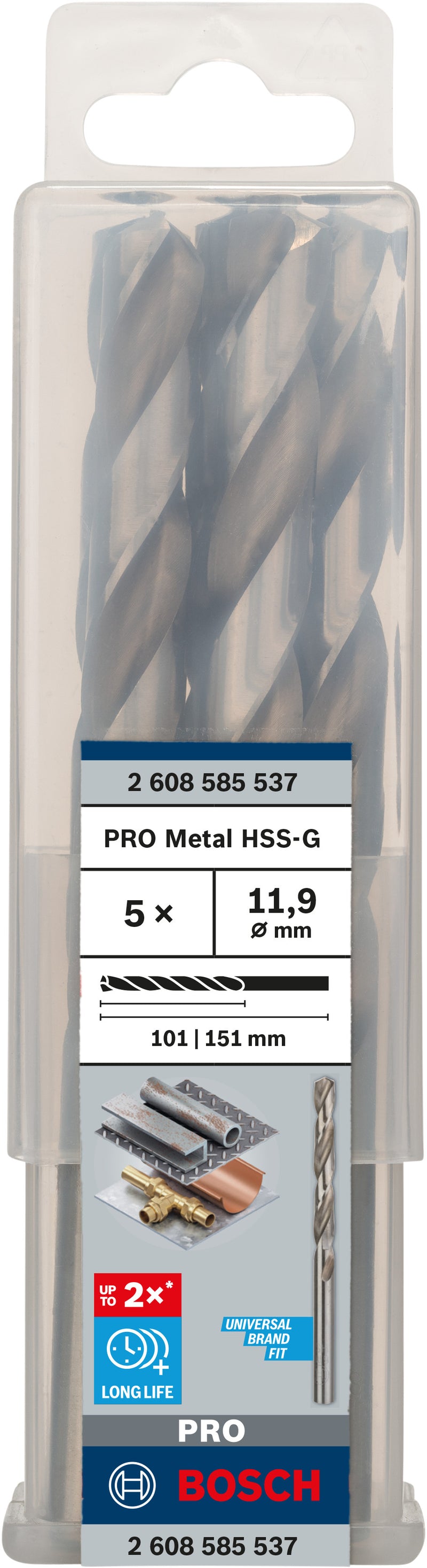 Bosch Twist Drill 11.9 mm HSS-G 135 (5pack)