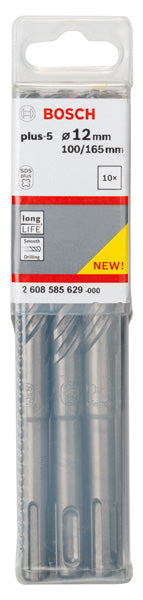 Bosch SDS plus-5 hammer drill bits . 12 x 100 x 165 mm