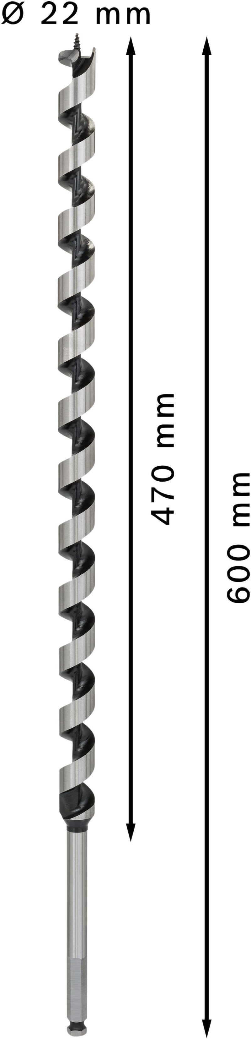 Bosch AUGER DRILL BIT 22x470x600mm