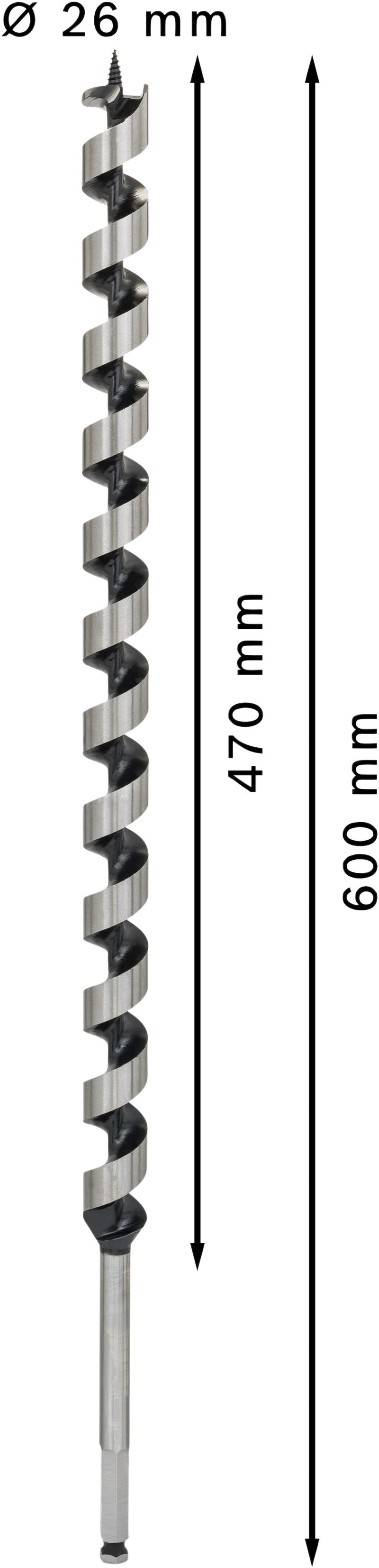 BROCA DE TRADO Bosch 26x470x600mm