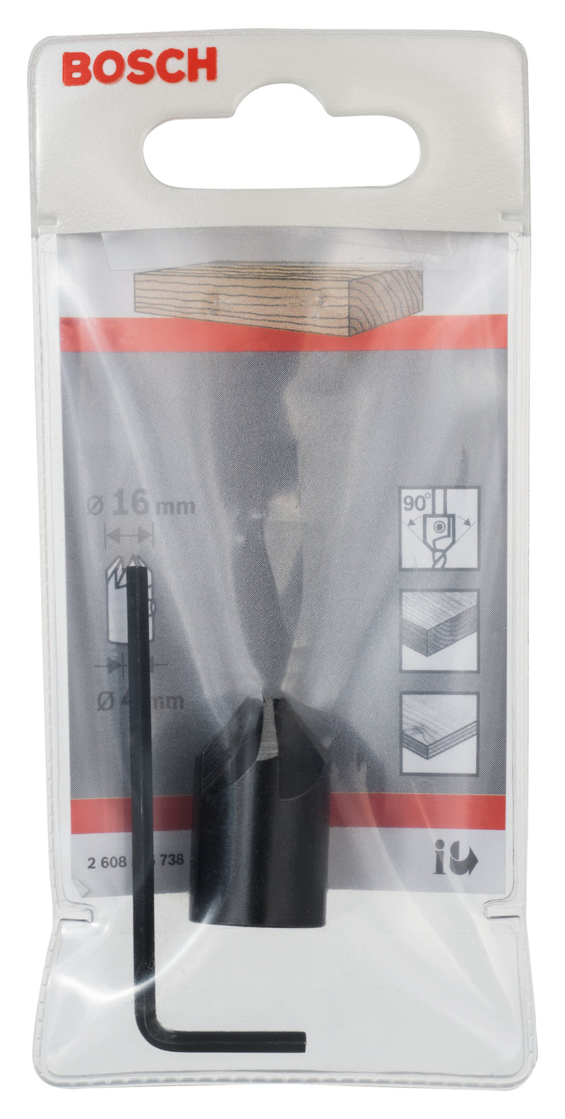 Escareador cónico Bosch 4 mm x 16 mm