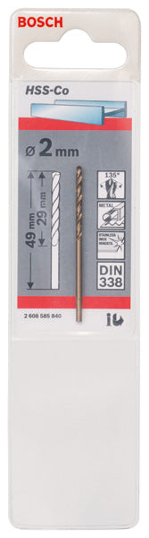 Bosch Drill bit 2,0mm HSS-Co (1pack)