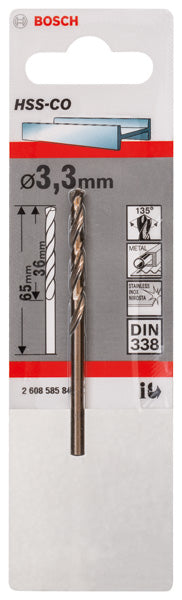 Bosch Drill bit METALL 3,3mm HSS-Co (1pack)