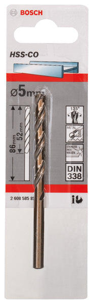 Bosch Drill bit 5,0mm HSS-Co (1pack)