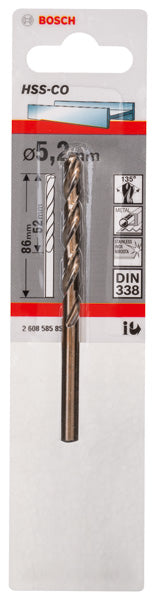 Broca Bosch METALL 5,2mm HSS-Co (1 embalagem)