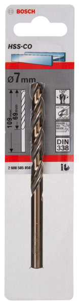 Broca Bosch de 7,0 mm HSS-Co (paquete de 1)