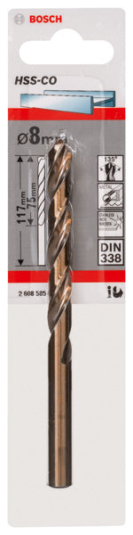 Bosch Drill bit 8,0mm HSS-Co (1pack)