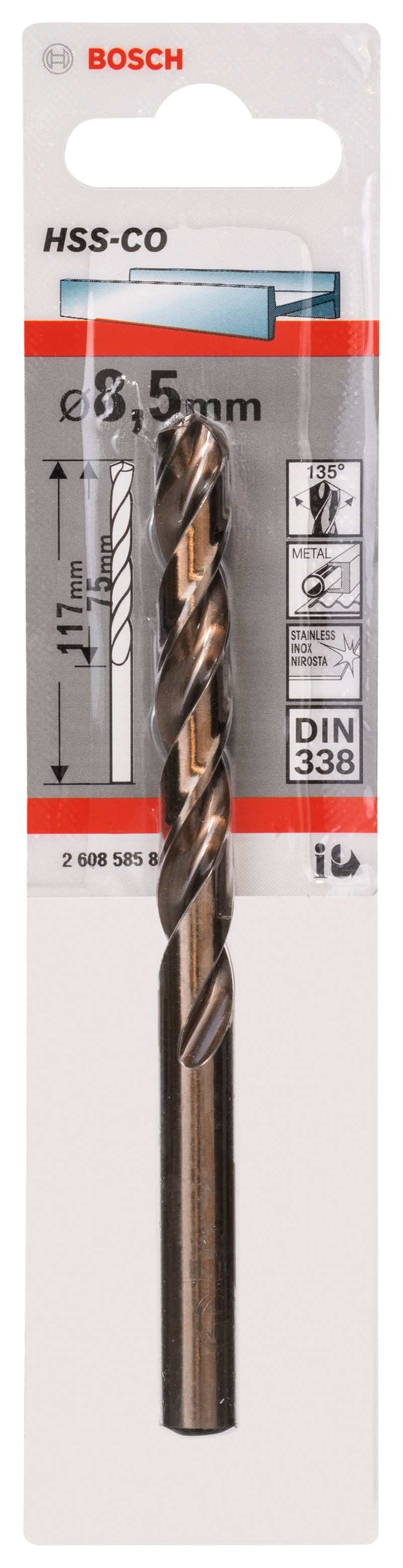 Bosch Drill bit 8,5mm HSS-Co (1pack)