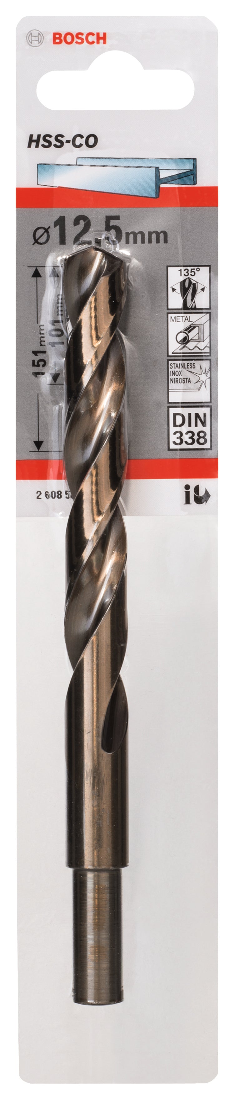 Broca Bosch METALL 12,5mm HSS-Co (1 embalagem)