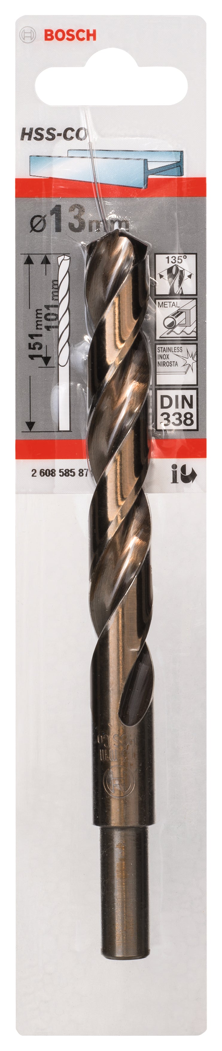 Broca Bosch 13,0 mm HSS-Co (1 embalagem)