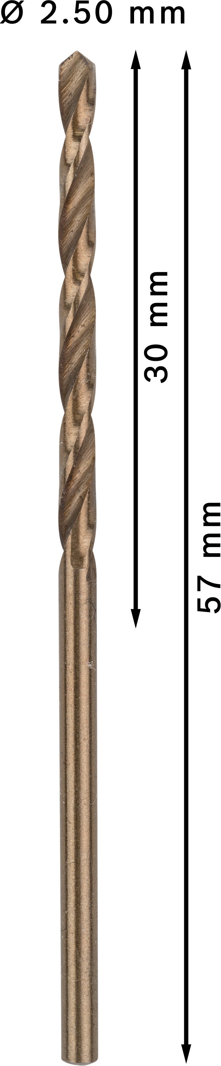 Bosch Twist Drill 2,5mm HSS-Co (10 Pack)