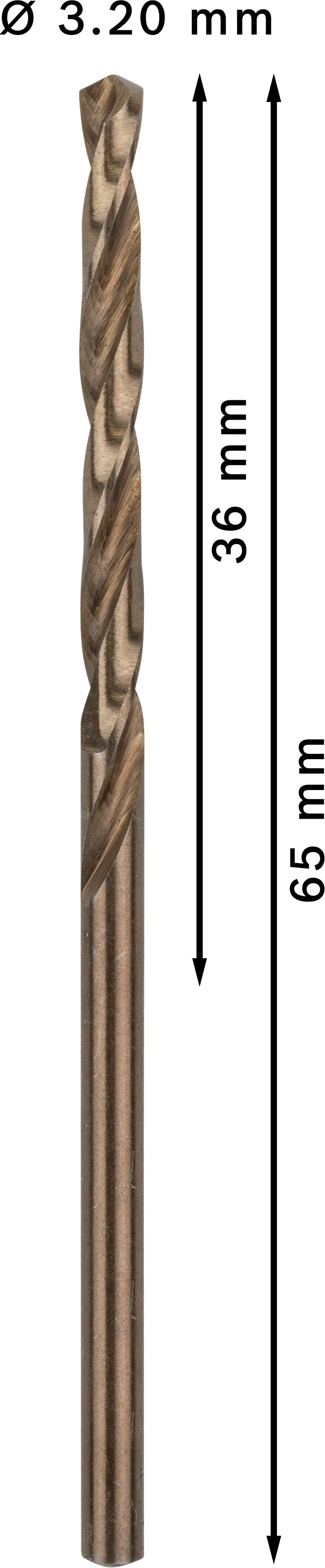 Bosch Twist Drill 3,2mm HSS-Co (10 Pack)