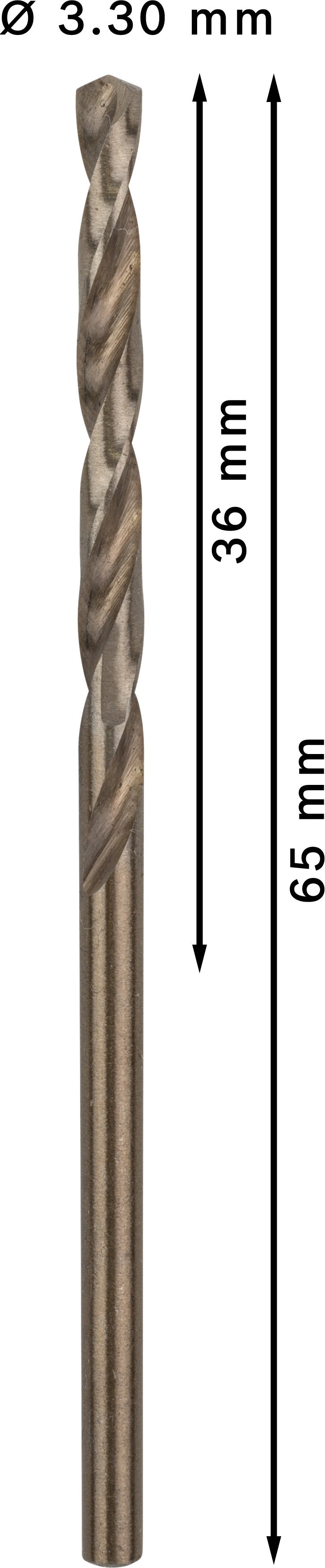 Bosch Twist Drill 3,3mm HSS-Co (10 Pack)