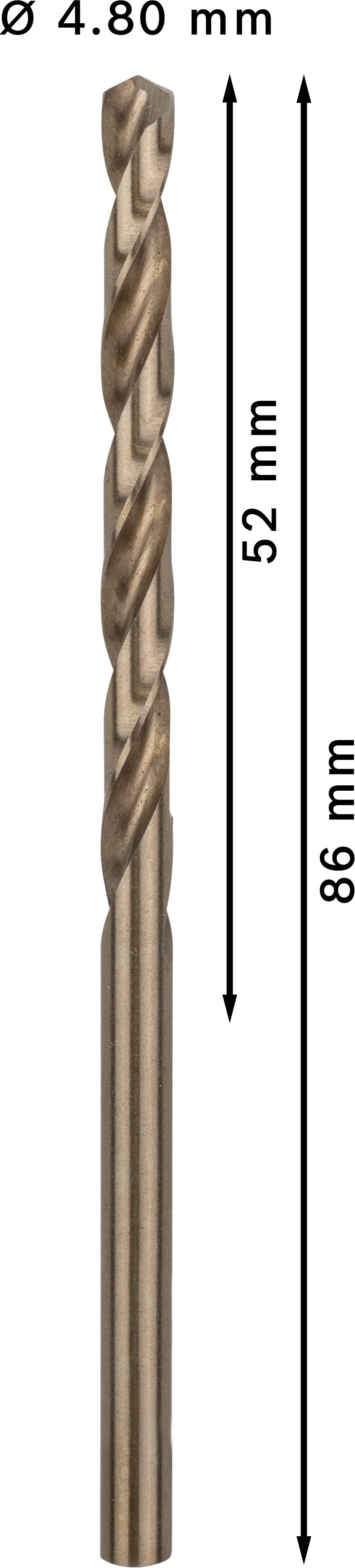 Bosch Twist Drill 4,8mm HSS-Co (10 Pack)