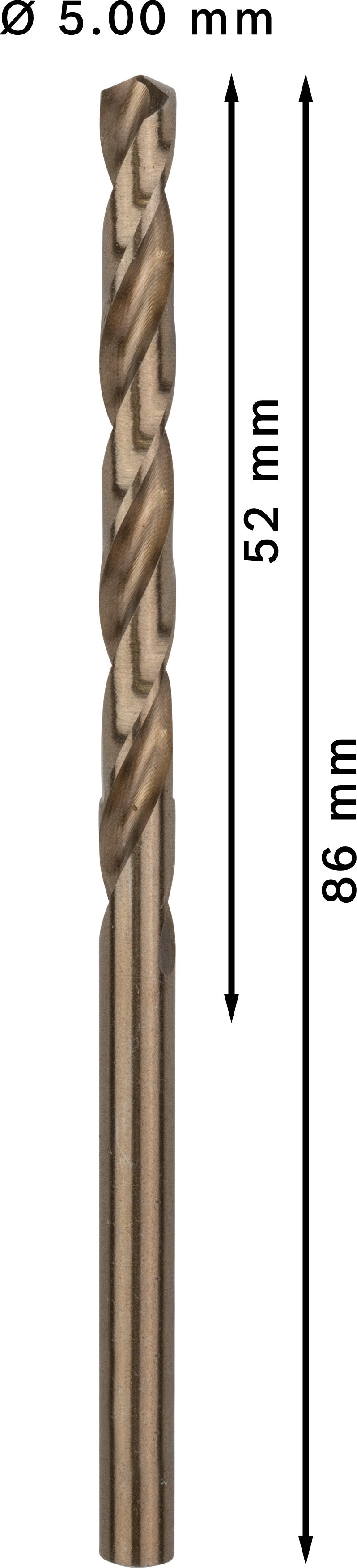 Broca para metal Bosch HSS-Co, 5,0 x 86 mm, 10 unidades