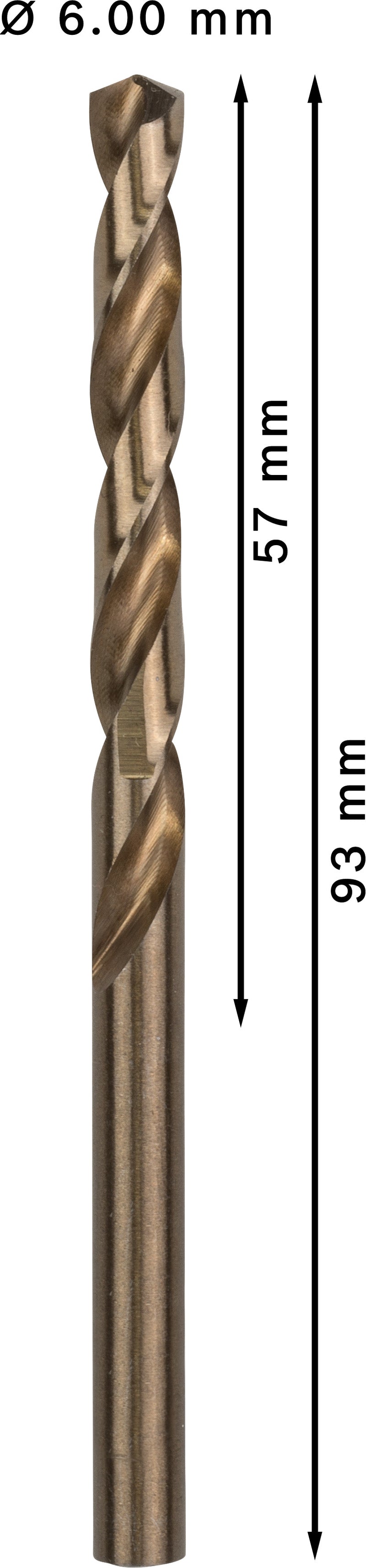 Broca para metal Bosch HSS-Co, 6,0x93 mm, 10 unid.