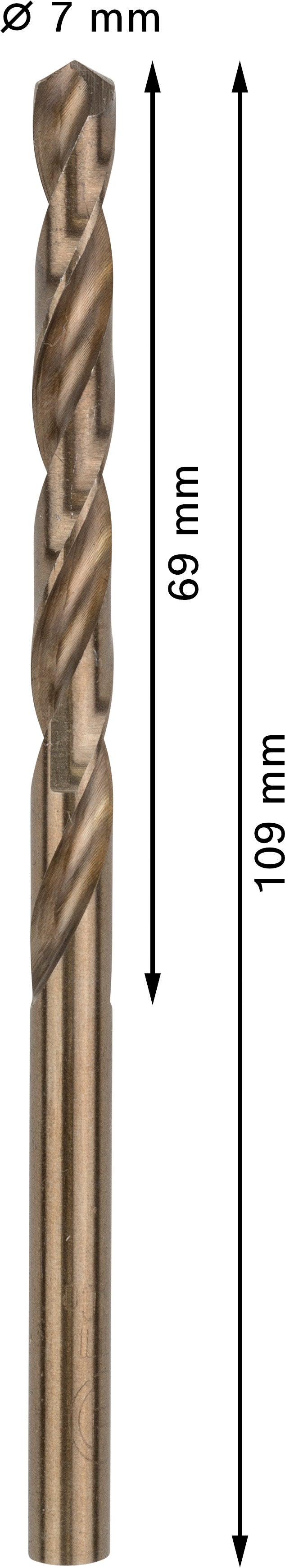 Broca para metal Bosch HSS-Co, 7,0x109 mm, 10 unid.