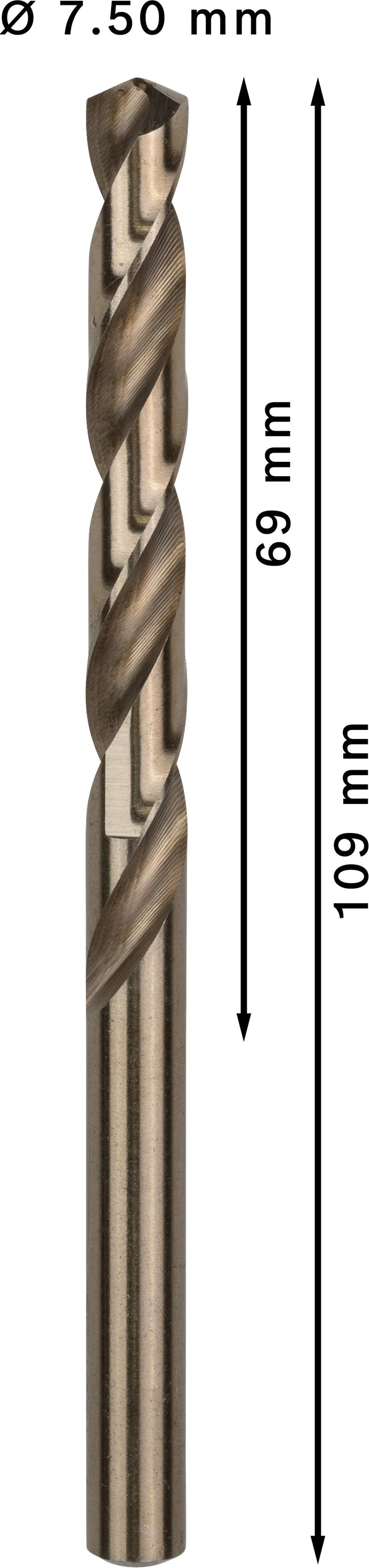 Bosch Twist Drill 7,5mm HSS-Co (10 Pack)