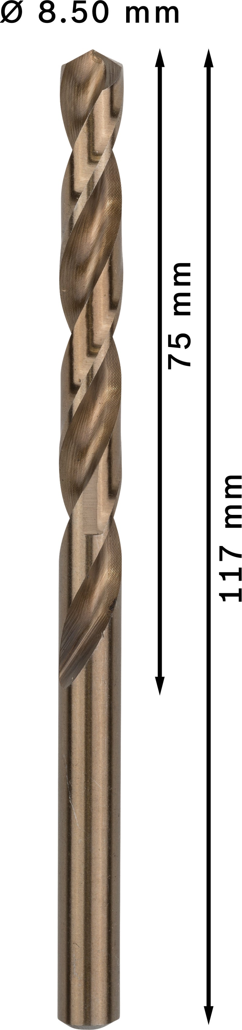 Broca para metal Bosch HSS-Co, 8,5x117 mm, 5 unid.