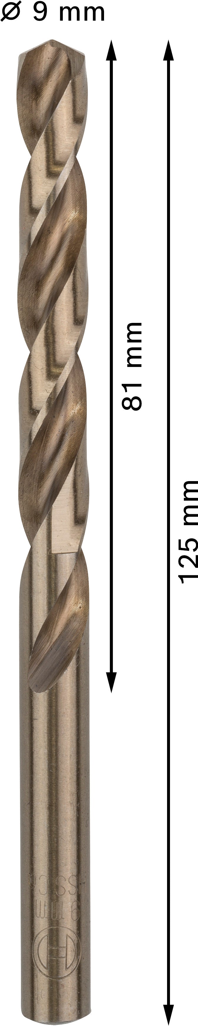 Bosch Metal Drill Bit HSS-Co, 9.0x125mm, 5pcs