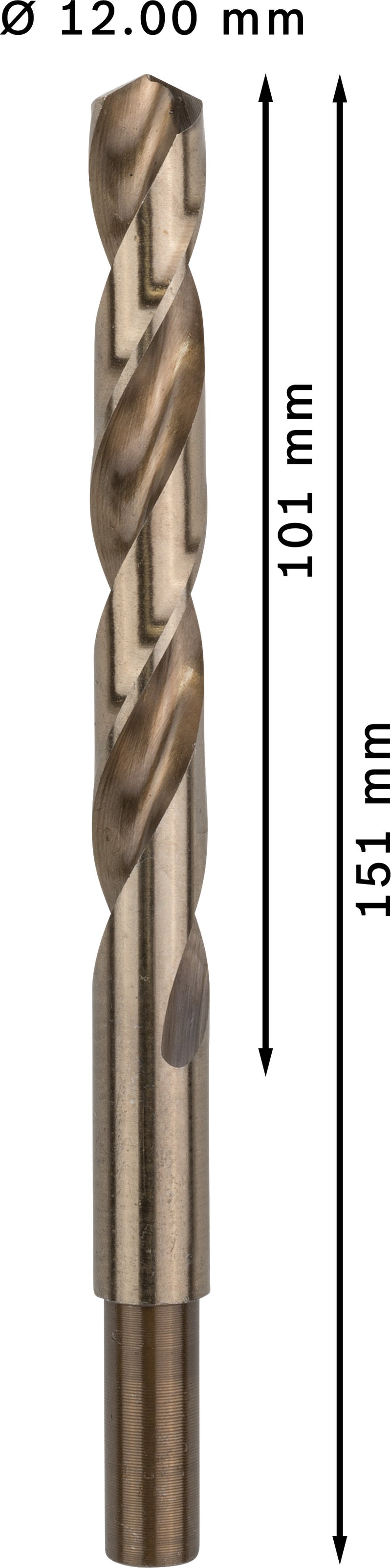 Broca para metal Bosch HSS-Co, 12,0x151 mm, 5 unid.