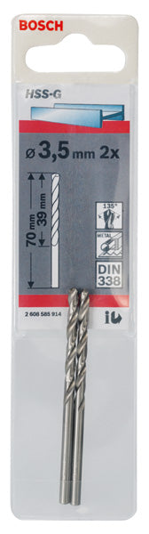 Bosch 3,5mm HSS-G (2pack)