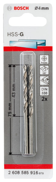 Bosch 4,0mm HSS-G (2pack)