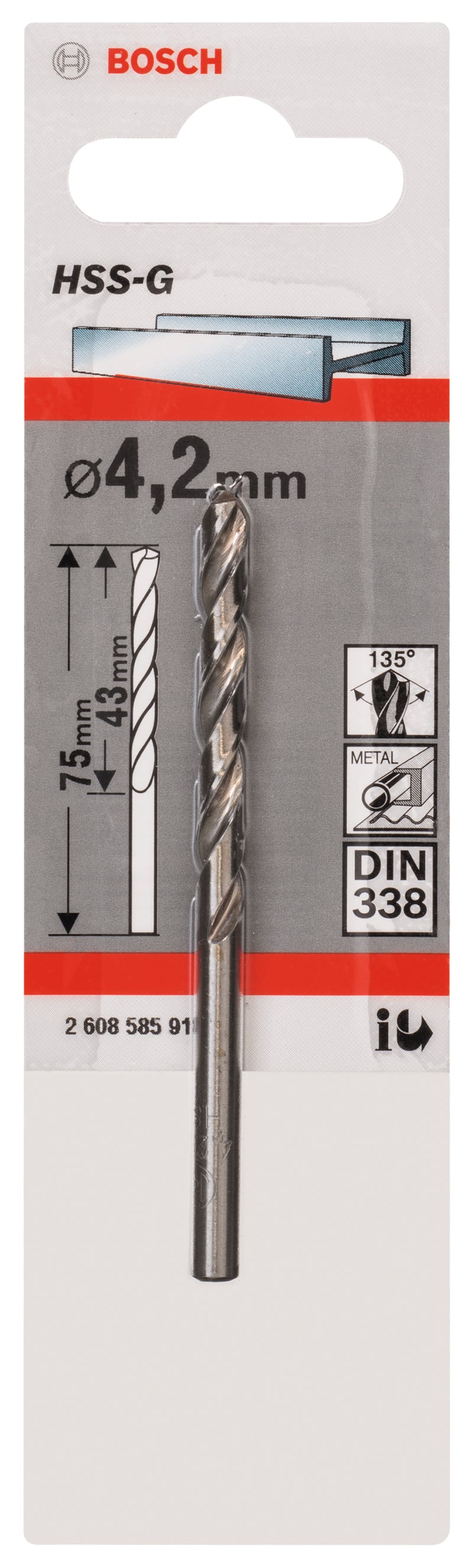 Bosch 4,2mm HSS-G (1pack)