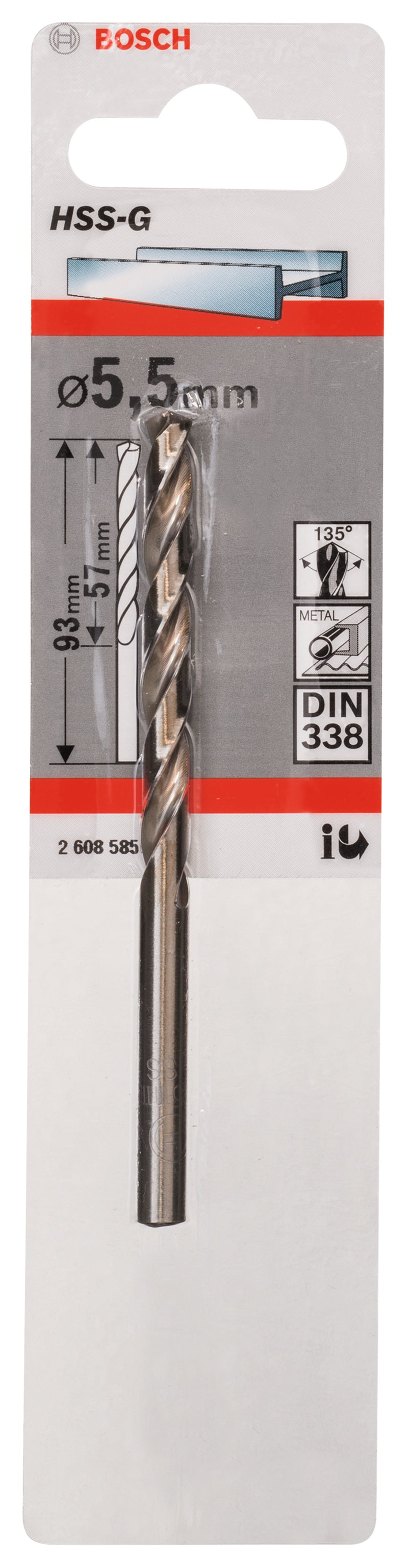 Bosch 5,5mm HSS-G (1pack)