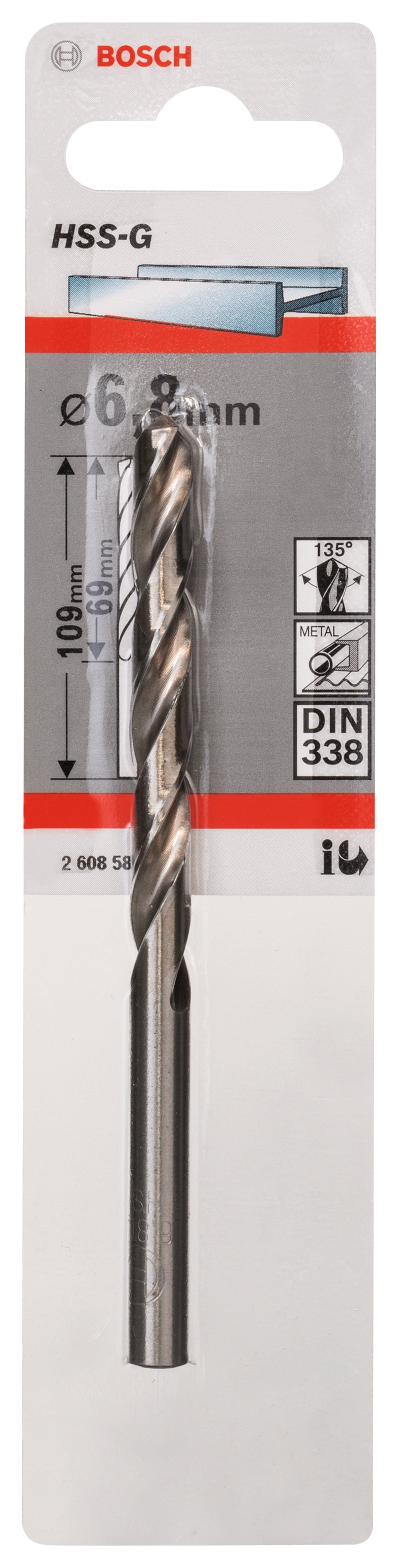 Bosch 6,8mm HSS-G (1pack)