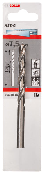 Bosch 7,5mm HSS-G (1pack)