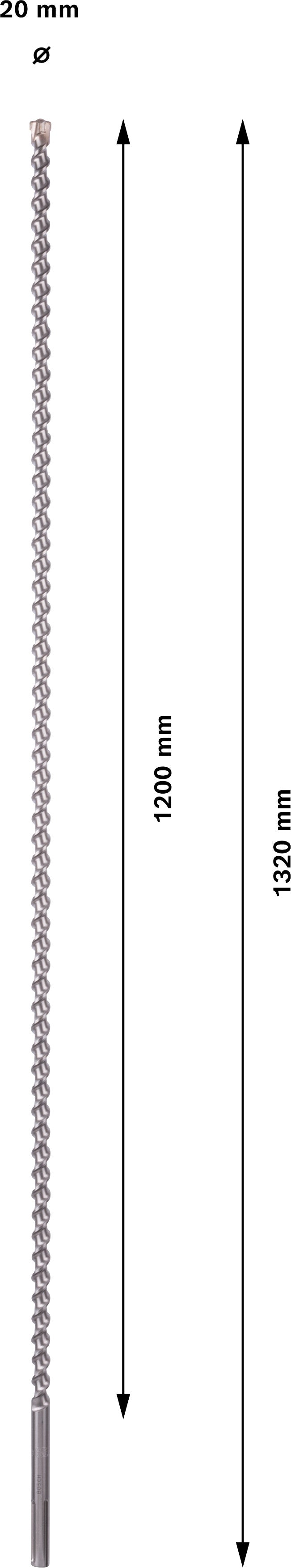 Berbequim Bosch PRO SDS máx. 7, 20 x 1200 x 1320 mm