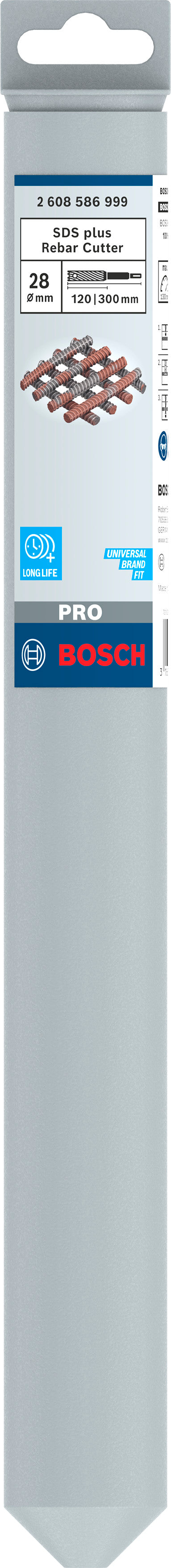 Bosch SDS-Plus 9 Rebar Cutter, 28 x 120 x 300