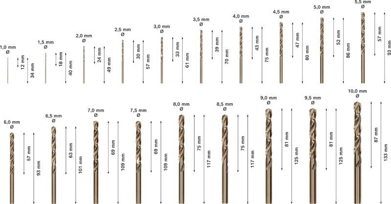 Conjunto de brocas para metal Bosch HSS-Co 19 peças