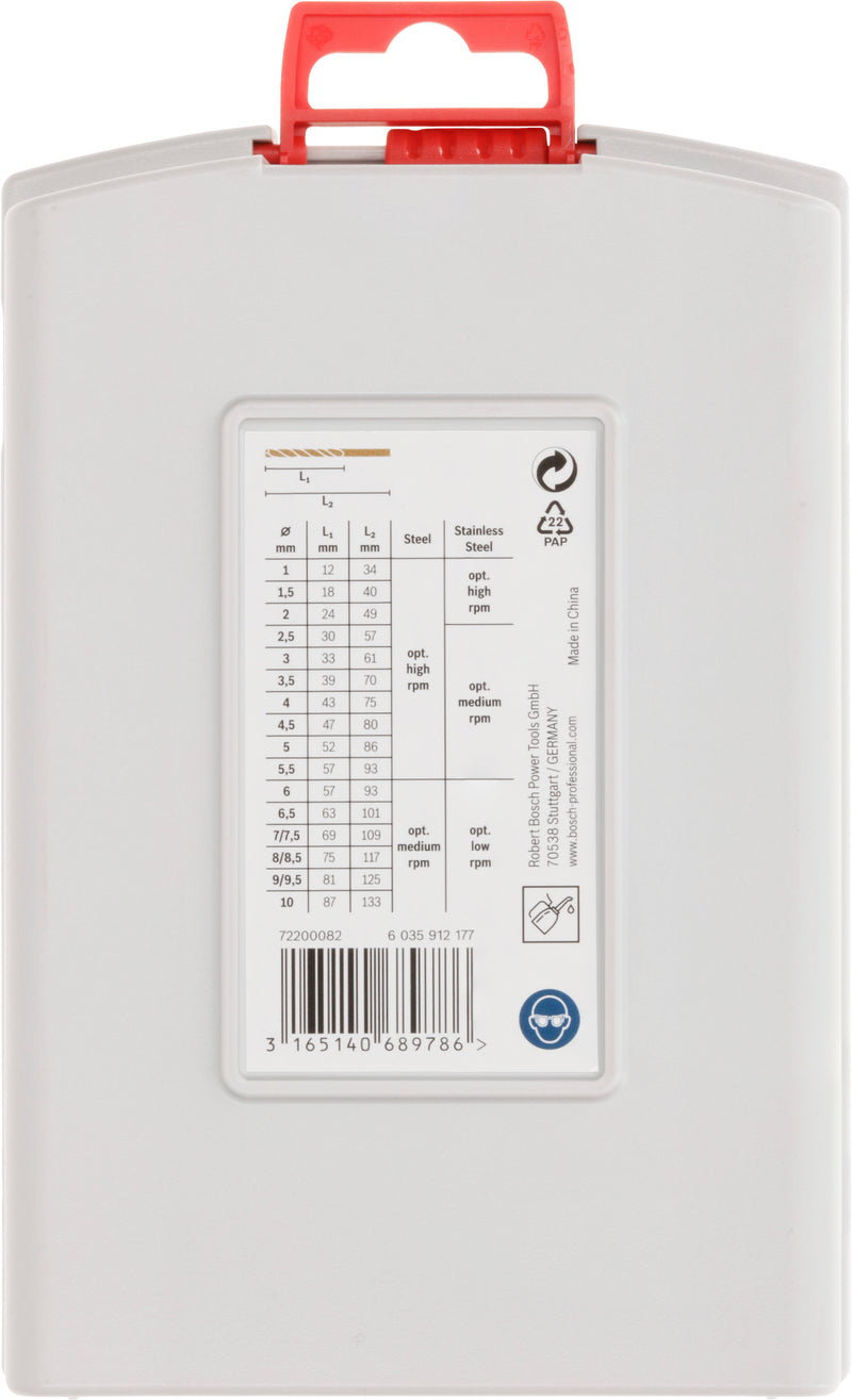 Conjunto de brocas para metal Bosch HSS-Co 19 peças