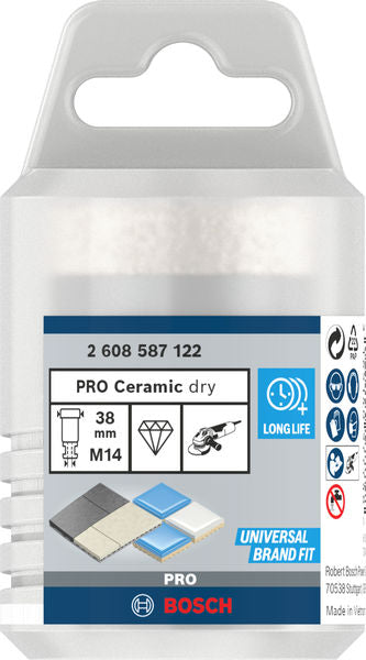 Accesorios Bosch Brocas de diamante (PRO Ceramic Dry Core Cutter, 38 x 35 x 14 mm, 38 x 35 mm)