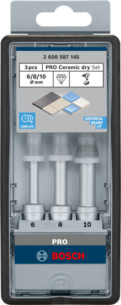 Bosch EasyDry Diamond Bit set 6, 8, 10mm