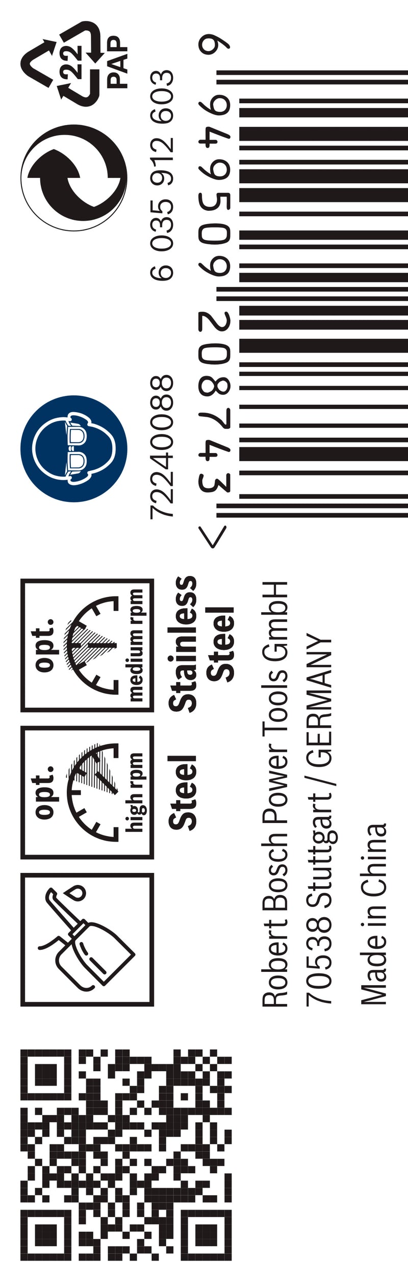 Broca para metal Bosch PRO de acero inoxidable HSS-Co, 3,6 x 39 x 70 mm, 10 uds.