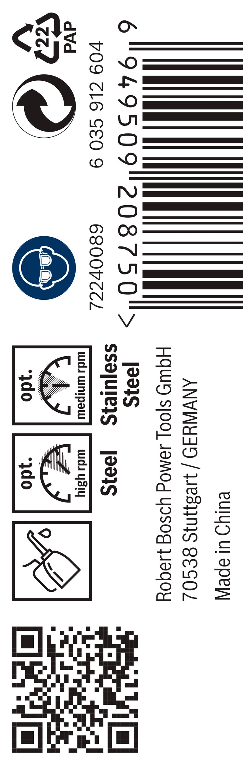 Broca para metal Bosch PRO de acero inoxidable HSS-Co, 3,7 x 39 x 70 mm, 10 uds.