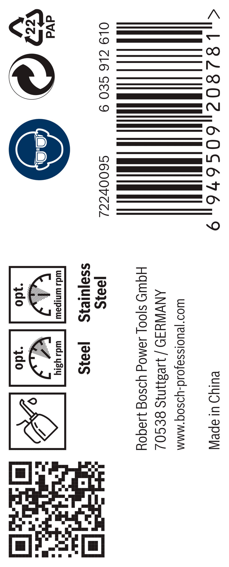 Bosch PRO Stainless Steel HSS-Co metal drill, 4.4 x 47 x 80 mm, 10 pcs.