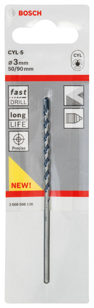 Bosch Carbide-Tipped Drill 3X50X90