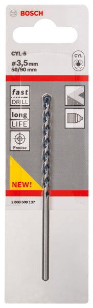 Broca con punta de carburo Bosch 3,5 x 50 x 90