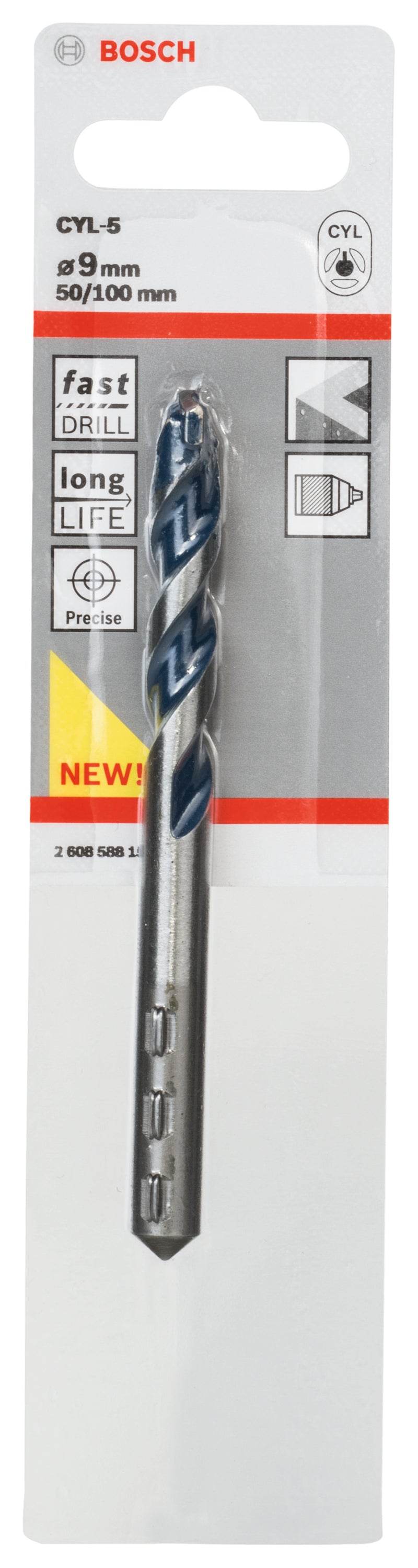 Bosch Carbide-Tipped Drill 9X50X100
