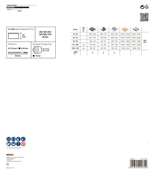 Bosch Hole Saw Set P MM B 8P Set
