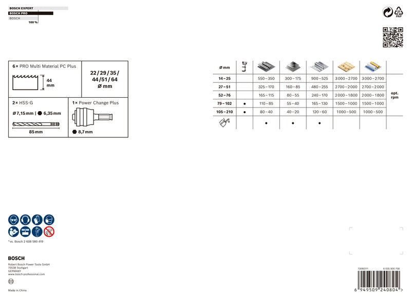 Bosch Hole Saw Set P MM B 9P Set