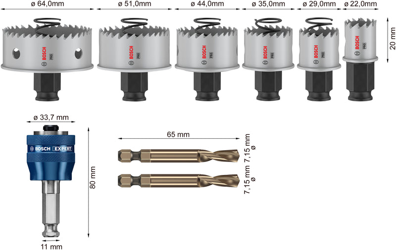 Bosch Hole Saw P SM B 8P Set